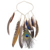 F-0778 Fashion Bohemian Hippie Headband Dreamcatcher Feather Headdress Fashion Peacock Feather Headbands Hair Accessories