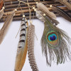 F-0778 Fashion Bohemian Hippie Headband Dreamcatcher Feather Headdress Fashion Peacock Feather Headbands Hair Accessories