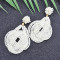 E-5862 Fashion elegant white pearl tassel earrings urban party women gift jewelry