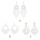 E-5862 Fashion elegant white pearl tassel earrings urban party women gift jewelry