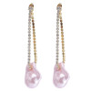 E-5866 Fashion summer Rhinestone Imitation pearls tassel Earrings for Women Wedding Party Jewelry Gift