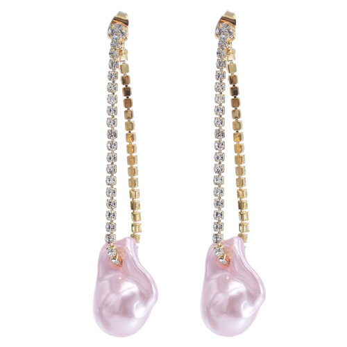 E-5866 Fashion summer Rhinestone Imitation pearls tassel Earrings for Women Wedding Party Jewelry Gift
