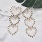 E-5868 Fashion Rhinestone Heart Pendant Long Earrings for Women Wedding Party Jewelry Gift