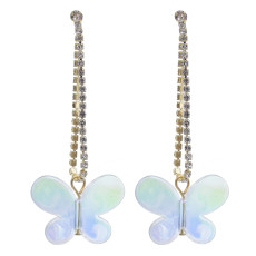 E-5871 Korean Fashion butterfly water round shape drop Earrings summer Jewelry