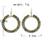 E-5872 4 Colors Bohemian style Acrylic Beads Round Circle Drop Dangle Earrings for Women Party Jewelry Gift