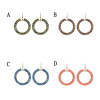 E-5872 4 Colors Bohemian style Acrylic Beads Round Circle Drop Dangle Earrings for Women Party Jewelry Gift