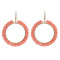 E-5872 4 Colors Bohemian style Acrylic Beads Round Circle Drop Dangle Earrings for Women Party Jewelry Gift