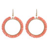 E-5872 4 Colors Bohemian style Acrylic Beads Round Circle Drop Dangle Earrings for Women Party Jewelry Gift