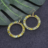 E-5872 4 Colors Bohemian style Acrylic Beads Round Circle Drop Dangle Earrings for Women Party Jewelry Gift