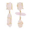 E-5870 Imitation Stone Acrylic Metal Winding Pendant Earrings