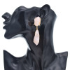 E-5870 Imitation Stone Acrylic Metal Winding Pendant Earrings