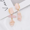 E-5870 Imitation Stone Acrylic Metal Winding Pendant Earrings