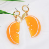 E-5874 Fashion Three-dimensional Simulation Orange Fruit Earrings Female Jewelry