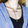 N-7398 Chain Style Exaggerated Pearl Sexy Necklace Party Jewelry