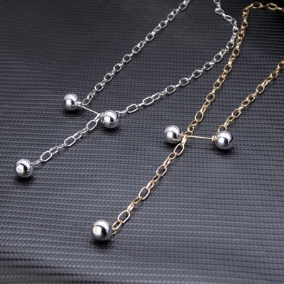 N-7398 Chain Style Exaggerated Pearl Sexy Necklace Party Jewelry