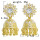 E-5880 Indian Jhumka Earrings for Women Gold Metal Sunflower Crystal Bells Tassel Earring Party Jewelry Gift