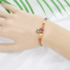 B-1059 Vintage golden bells colorful beads woven bracelets charming jewelry accessories