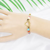 B-1059 Vintage golden bells colorful beads woven bracelets charming jewelry accessories