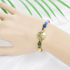 B-1059 Vintage golden bells colorful beads woven bracelets charming jewelry accessories