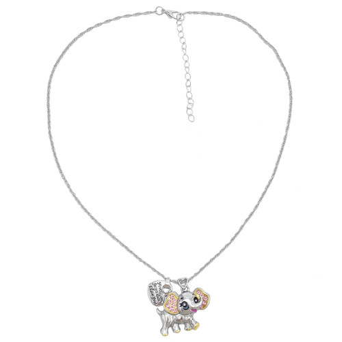 N-7403 Fashion Diamond Small Animal Love Pendant Clavicle Chain Necklace