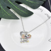 N-7403 Fashion Diamond Small Animal Love Pendant Clavicle Chain Necklace