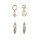 E-5885  4Pcs/Set Bohemian Style Gold Alloy Rhinestone Moon Star Stud Earrings for Women Party Jewelry