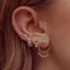 E-5887  5Pcs/Set Bohemian Style Gold Alloy Rhinestone Moon Star tassel Stud Earrings for Women Party Jewelry