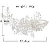 F-0786  Classic silver diamond crystal white pearl hair accessories wedding braided headdress party women jewelry