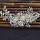 F-0786  Classic silver diamond crystal white pearl hair accessories wedding braided headdress party women jewelry