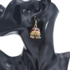 E-5891 Vintage Gold Alloy Bells Tassel Birdcage Indian Jhumka Earrings for Women Bohemian Party Jewelry