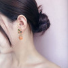 E-5892 Korean New Arrival Sweet Crystal Holiday Flower Stud Earrings For Women Fashion Elegant Oorbellen Bijoux Party Gifts