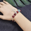 B-1063  Pattern color beads transparent crystal bracelet ethnic style beaded ladies new jewelry