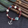 B-1063  Pattern color beads transparent crystal bracelet ethnic style beaded ladies new jewelry