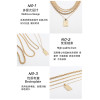 N-7406  4Pcs/Set Silver Gold Chain Human Head Pendant Choker Necklaces for Women Bohemian Party Jewelry