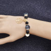 B-1064  Bohemia Vintage white/brack beaded gold alloy tree shape bracelet bangle summer hand Bracelet Jewelry