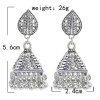 E-5894 Vintage Silver Leaf Pendant Hollow Bell Earrings Silver Bead Tassel Party Gift Women Jewelry