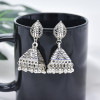 E-5894 Vintage Silver Leaf Pendant Hollow Bell Earrings Silver Bead Tassel Party Gift Women Jewelry