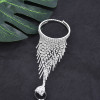 B-1066 Fashion shiny crystal bracelet bangle with ring Jewelry