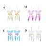 E-5898   4 Colors Eelgant Butterfly Shape Drop Earrings for Women Girl Pearl Beaded Statement Earring Party Jewelry