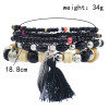 B-1068 5Pcs/set Bohemian Acrylic Beads Statement Bracelets for Women Summer Holiday Party Jewelry Gift