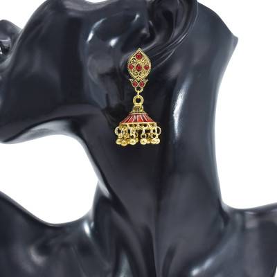 E-5905 Vintage crystal bell tassel earrings party gift women Jewelry