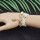 B-1070  5pcs/set of pearl luster beads shell pendant colorful crystal bracelet women summer holiday party jewelry gift