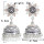 E-5909  Vintage Indian Jhumka Earrings for Women Silver Colorful Flower Bells Tassel Earring Party Jewelry Gift