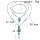 N-7410 Bohemian Ethnic Irregular Turquoise Stone Silver Chain Bells Tassel Necklaces for Women Tribal Party Jewelry