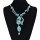 N-7409  Bohemia Silver Chain turquoise green stone Pendant Choker Necklaces for Women Party Jewelry