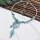 N-7409  Bohemia Silver Chain turquoise green stone Pendant Choker Necklaces for Women Party Jewelry