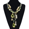 N-7411  Vintage Fruit Pendant Bells White Stone Pendant Choker Necklaces for Women Bohemian Party Jewelry Gift