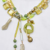 N-7411  Vintage Fruit Pendant Bells White Stone Pendant Choker Necklaces for Women Bohemian Party Jewelry Gift