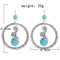 E-5910  New Ethnic Bohemian Turquoise Stone Drop Dangles Earrings for Women Vintage Party Statement Jewelry