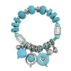 B-1071  Bohemia Vinatge turquoise green stone bracelet bangle Indian Jewelry